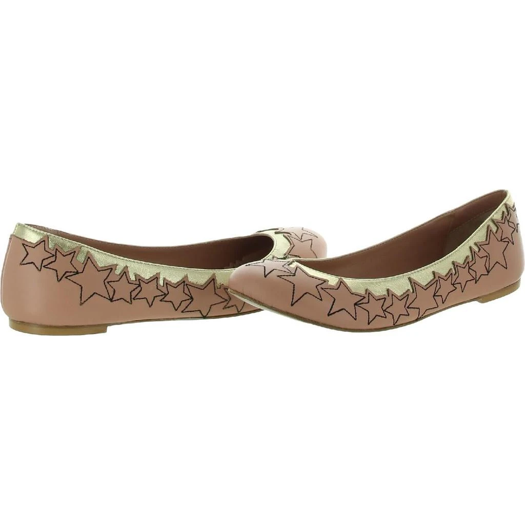 商品RED Valentino|Red Valentino Womens Leather Metallic Ballet Flats,价格¥919,第2张图片详细描述