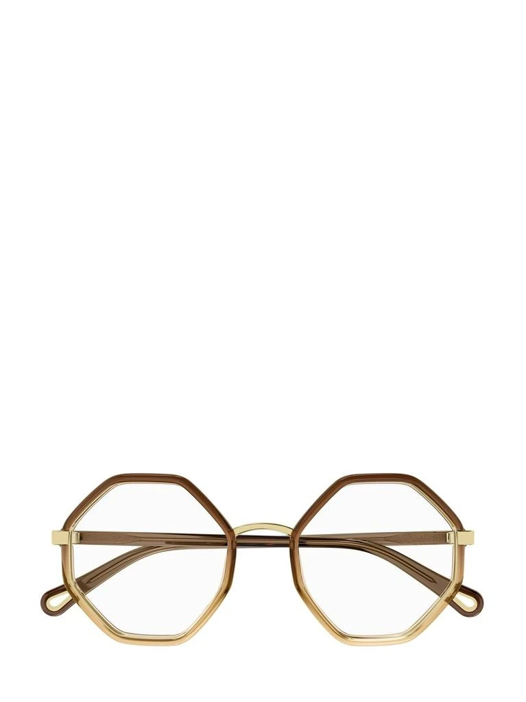 商品Chloé|Chloé Eyewear Hexagon Frame Glasses,价格¥2395,第1张图片