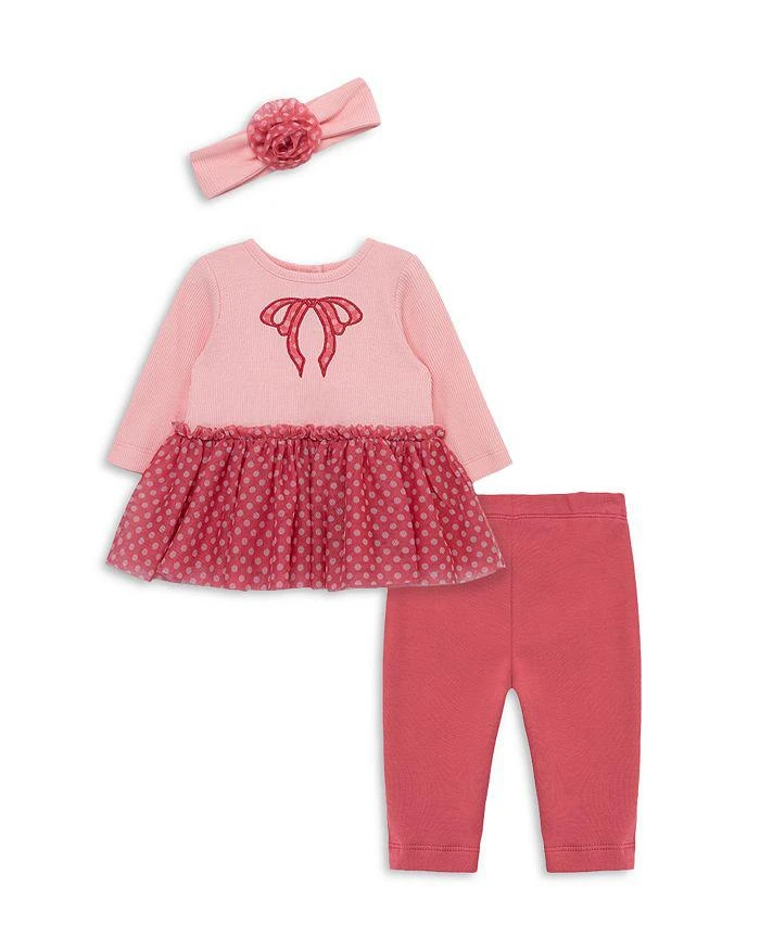 商品Little Me|Girls' Dot Bow Tutu Top, Headband & Leggings Set - Baby  ,价格¥157,第1张图片