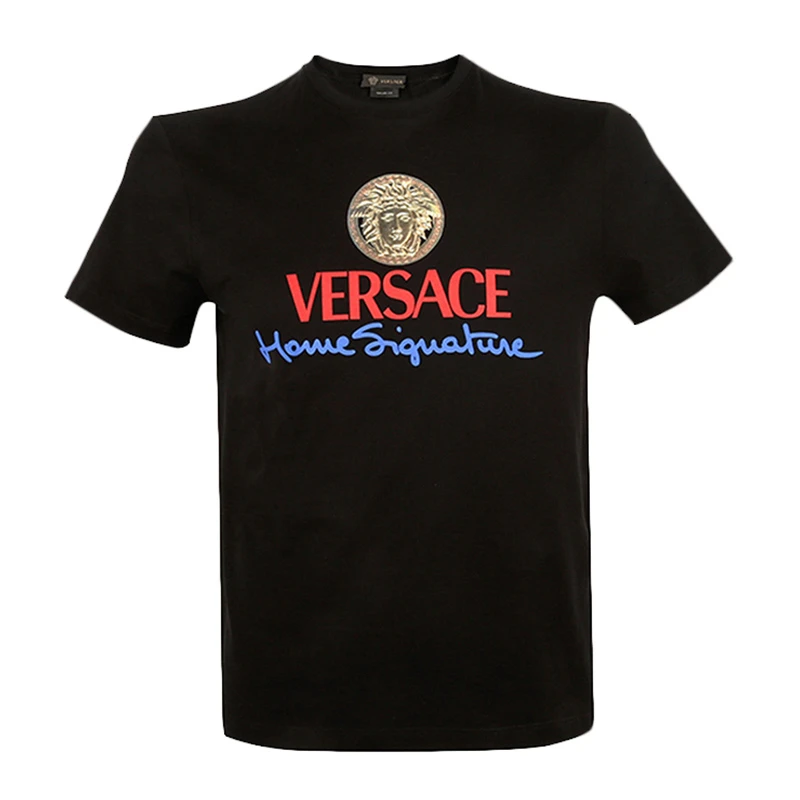 商品[国内直发] Versace|VERSACE 范思哲 黑色男士半袖  A85989-A228806-A1690,价格¥2216,第1张图片