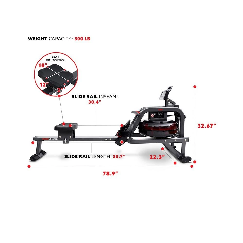 Smart Obsidian Surge 500 M Water Rowing Machine, Sf-Rw5713Smart 商品