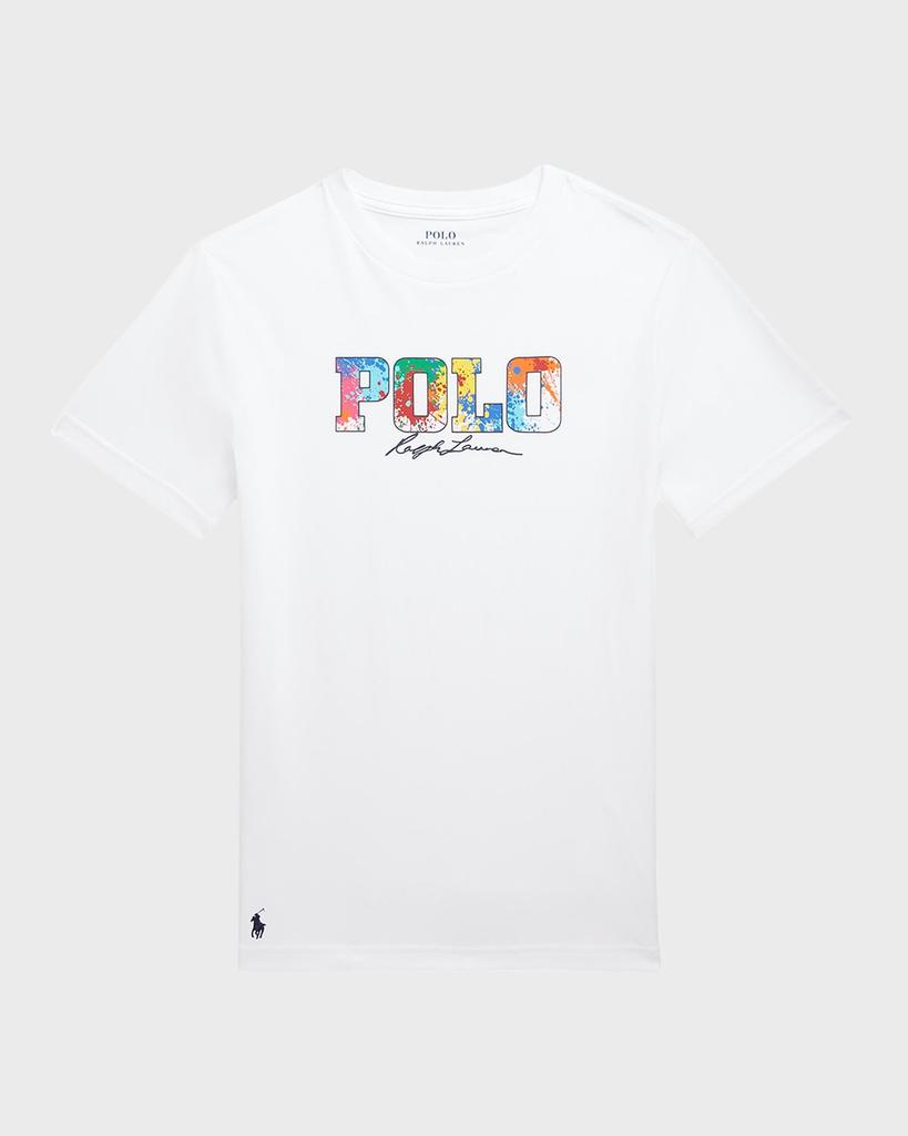 Boy's Paint-Splatter Logo-Print T-Shirt, Size S-XL商品第1张图片规格展示