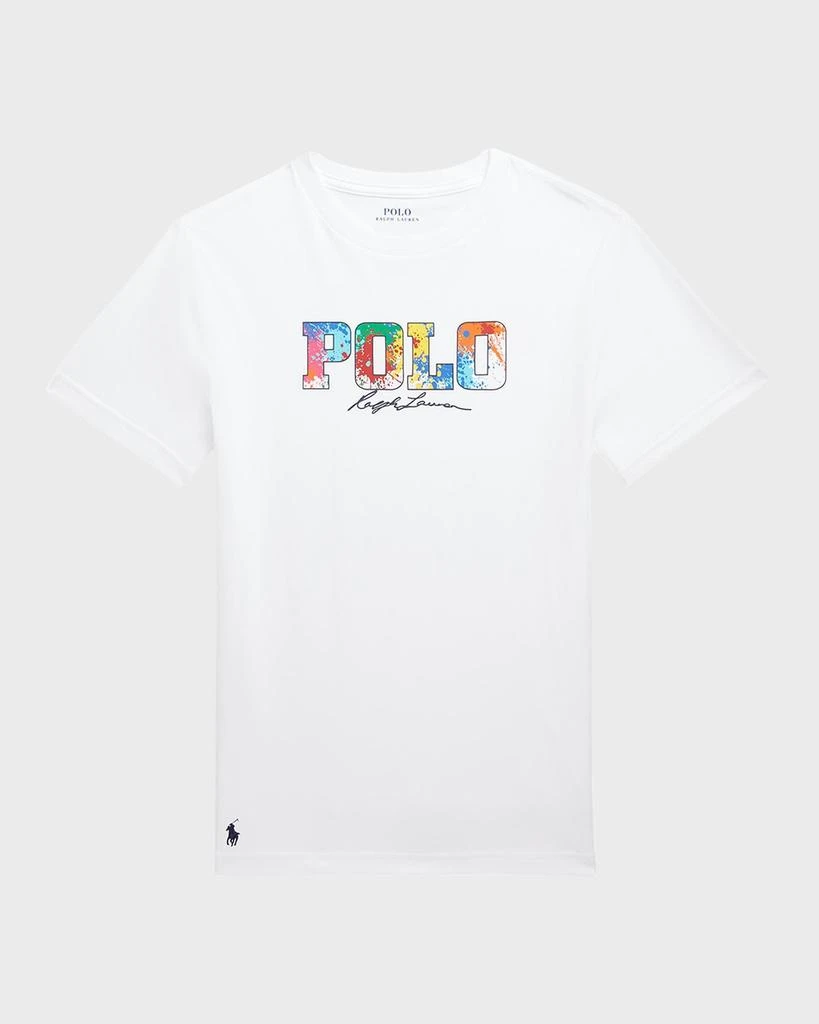 商品Ralph Lauren|Boy's Paint-Splatter Logo-Print T-Shirt, Size S-XL,价格¥227,第1张图片