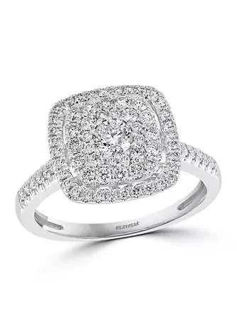 商品Effy|7 8 Ct. T.w. Diamond Cluster Ring In 14K White Gold,价格¥9612,第1张图片