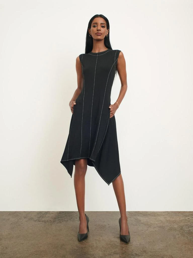 Contrast Stitched Jersey A-Line Dress 商品