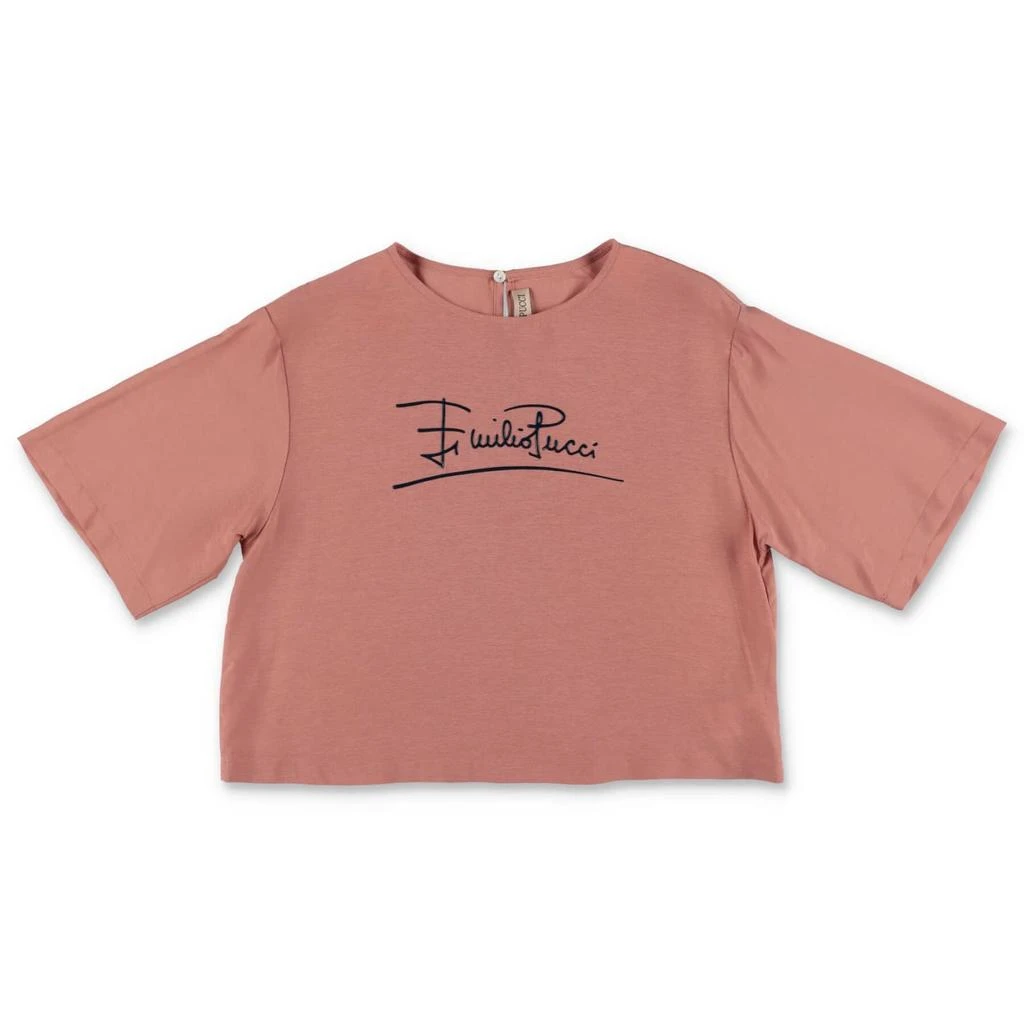 商品EMILIO PUCCI|Emilio Pucci T-shirt Cropped Rosa In Viscosa,价格¥1007,第1张图片