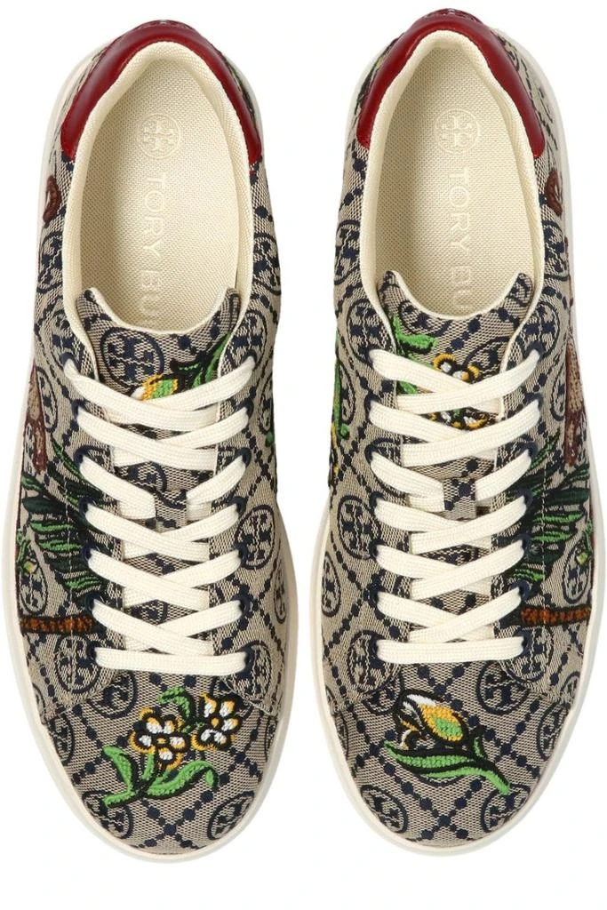 商品Tory Burch|Tory Burch Jacquard Howell Embroidered Court Sneakers,价格¥1109,第4张图片详细描述