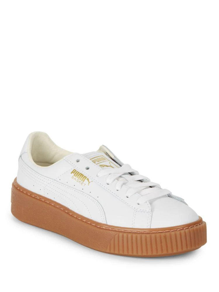 商品Puma|Basket Leather Lace-Up Sneakers,价格¥151,第2张图片详细描述
