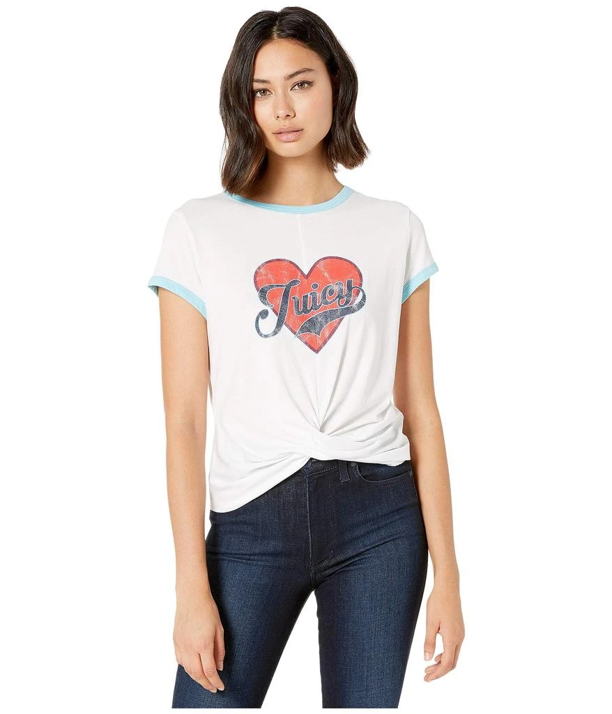 商品Juicy Couture|Juicy Heart Graphic Twist Hem 短袖,价格¥160,第1张图片