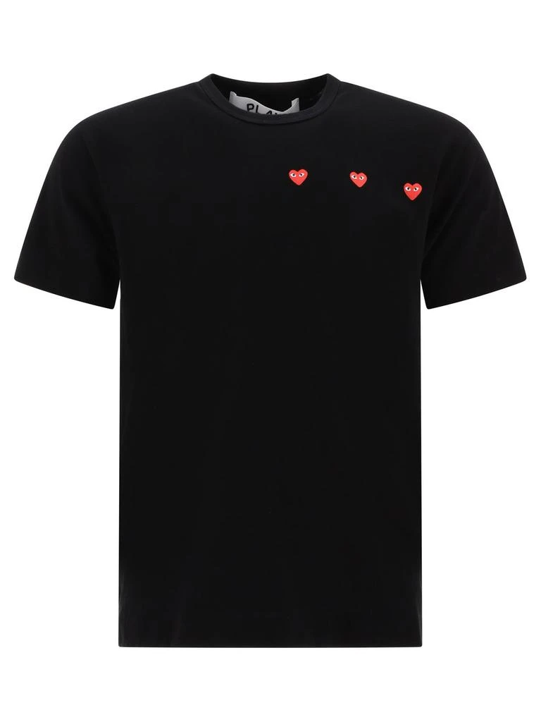 商品Comme des Garcons|Comme des Garçons Play Triple Hearts Crewneck T-Shirt,价格¥432,第1张图片