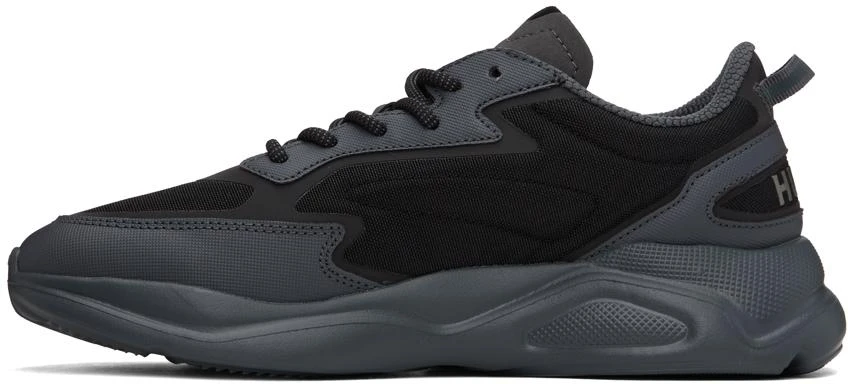 商品Hugo Boss|Black Lace-Up Sneakers,价格¥876,第3张图片详细描述