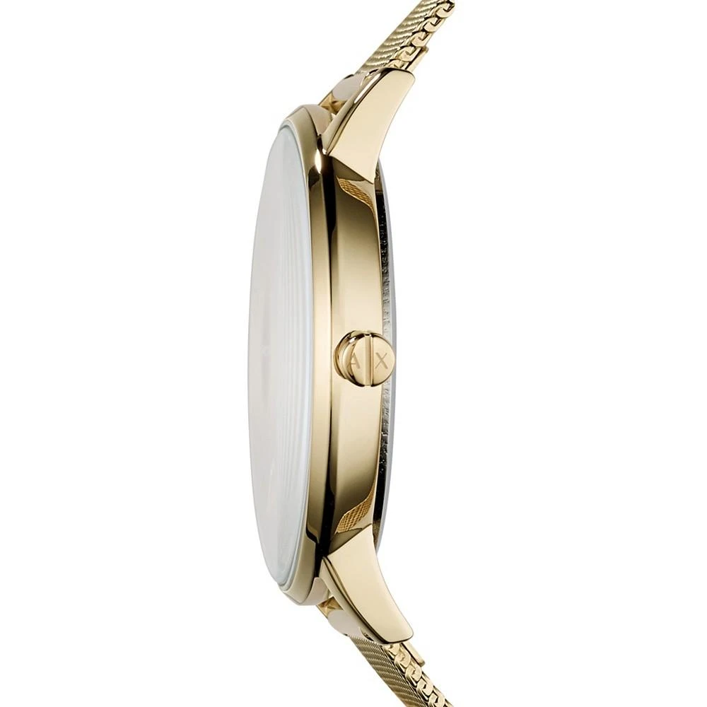 商品Armani Exchange|Women's Three-Hand Gold-Tone Stainless Steel Mesh Watch 36mm,价格¥1249,第2张图片详细描述