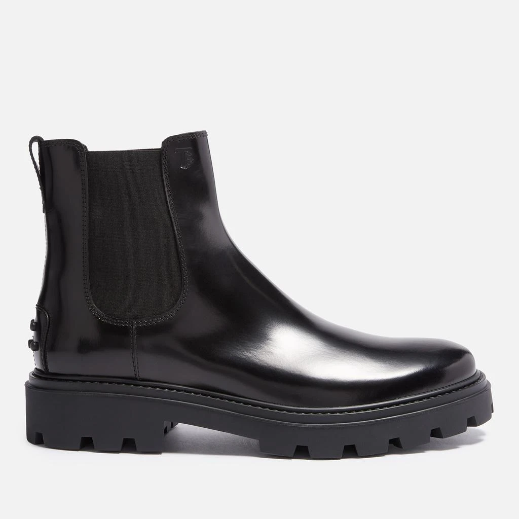 商品Tod's|Tod's Elastic Heavy Rubber Leather Chelsea Boots,价格¥3343,第1张图片