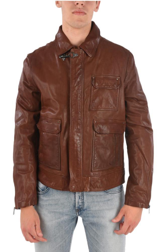 Diesel Mens Brown Outerwear Jacket商品第1张图片规格展示