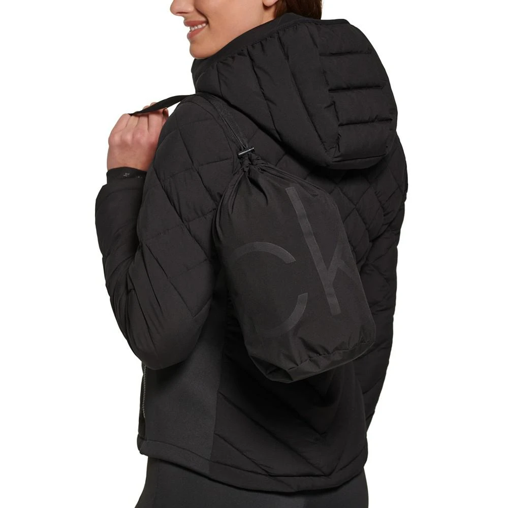 商品Calvin Klein|Women's Hooded Packable Puffer Coat,价格¥790,第4张图片详细描述