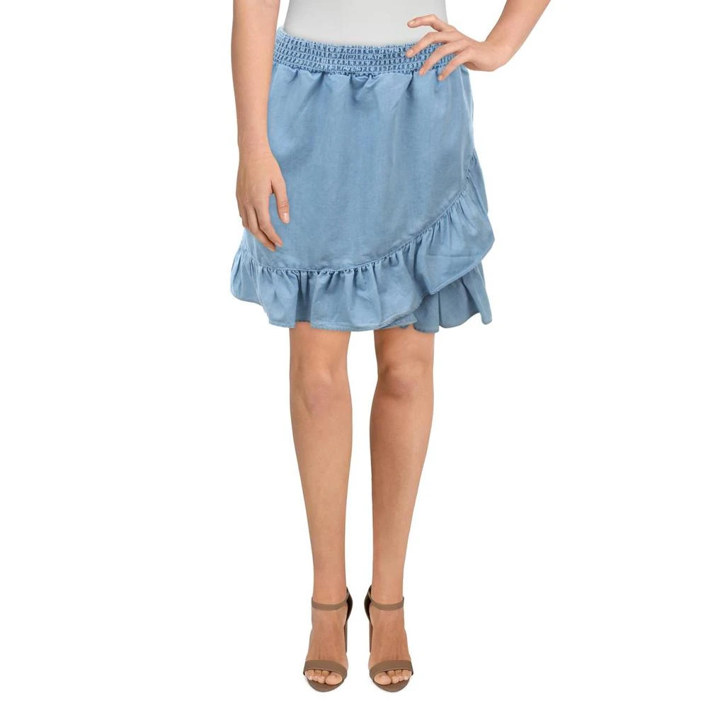 商品French Connection|French Connection Womens Smocked Above Knee Mini Skirt,价格¥72,第1张图片