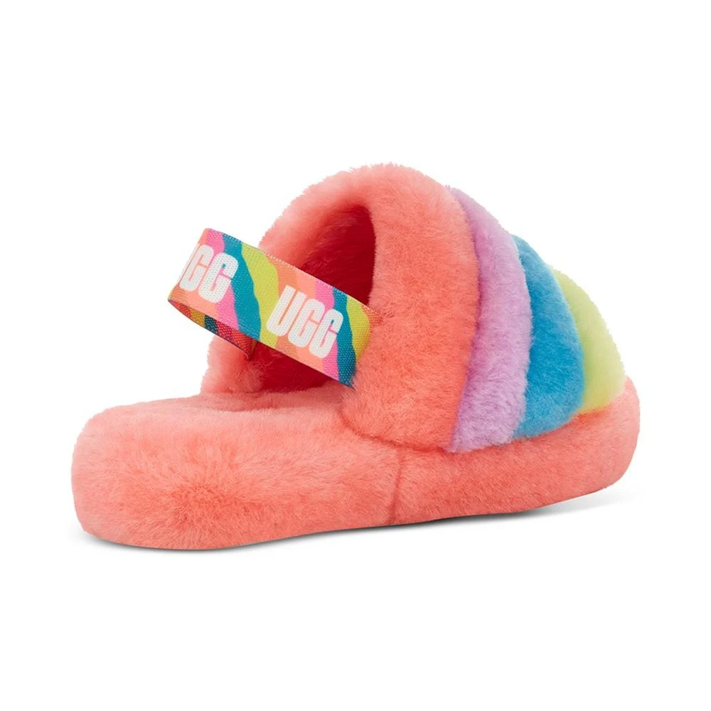 商品UGG|Kids Fluff Yeah Peach Multi Slingback Sandals,价格¥418,第3张图片详细描述