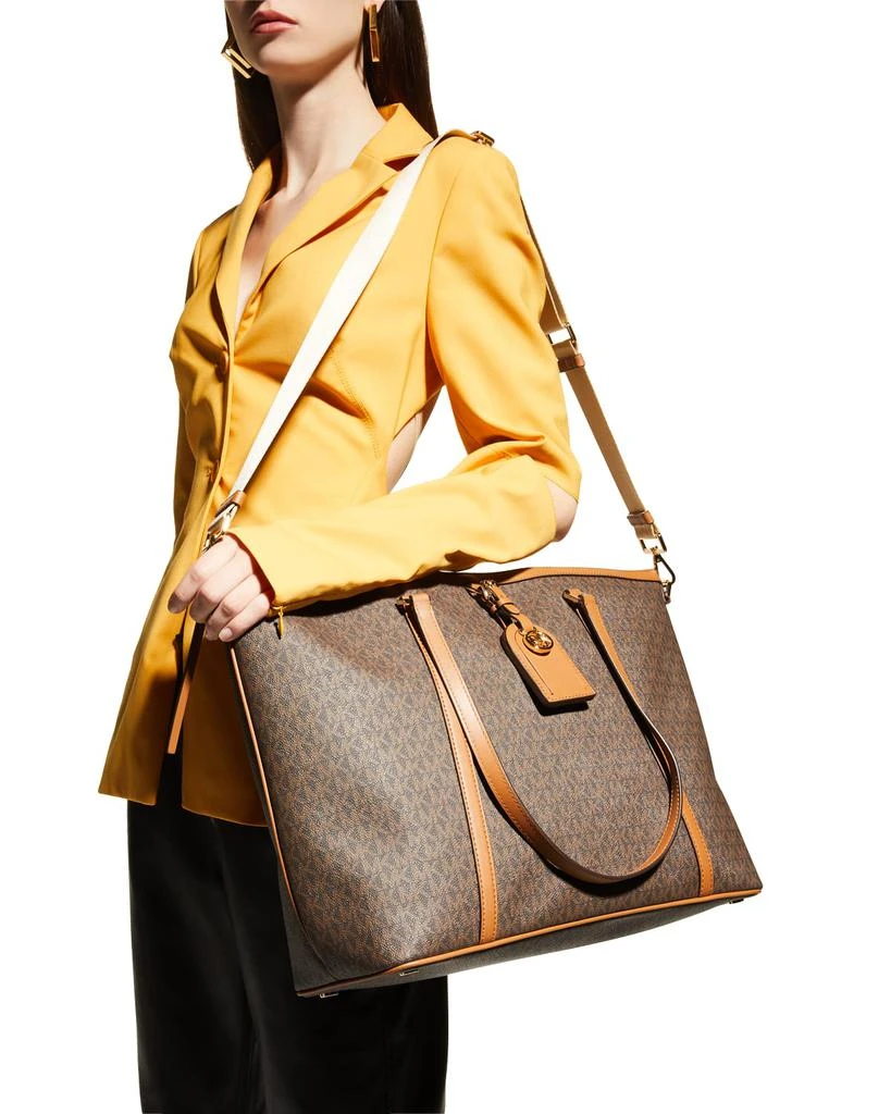 商品Michael Kors|Heritage Large Monogram Travel Tote Bag,价格¥1565,第4张图片详细描述