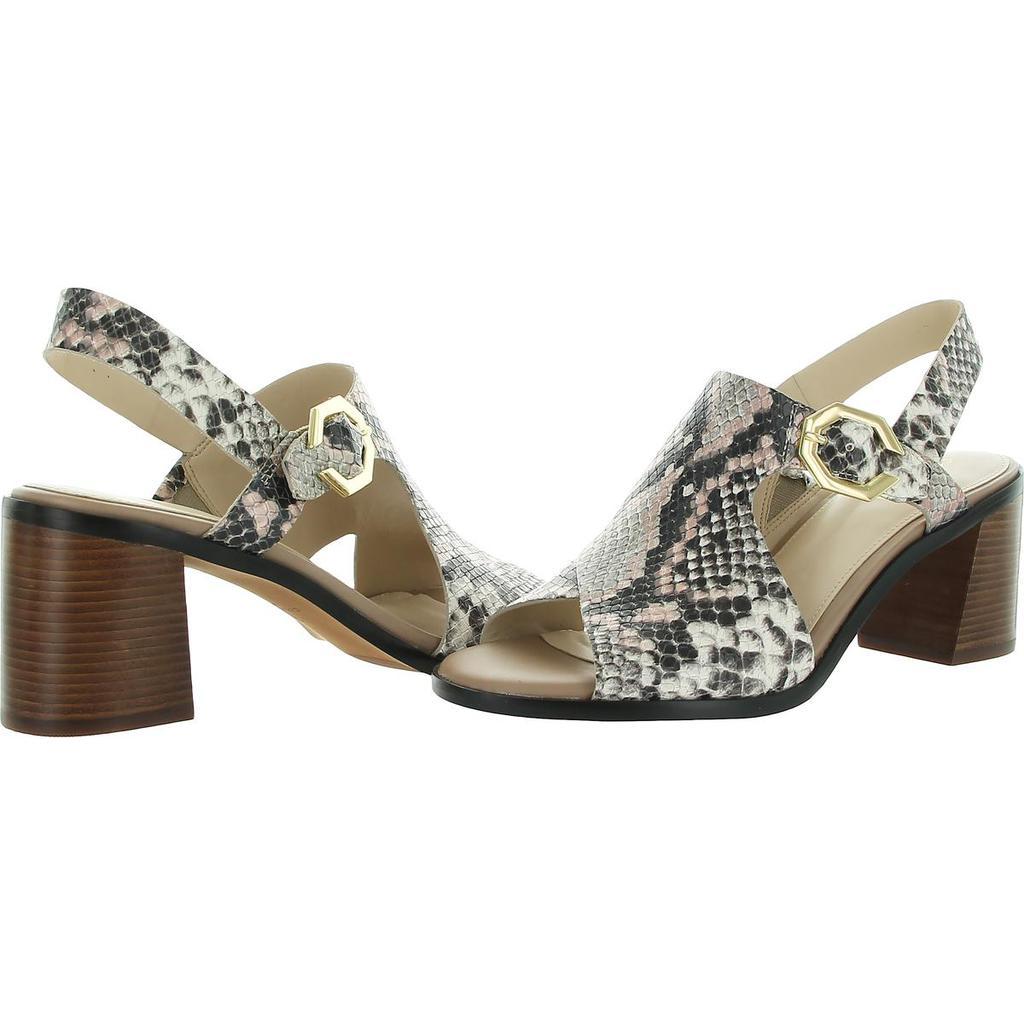 商品Cole Haan|Cole Haan Womens Jamla Leather Snake Print Heel Sandals,价格¥147,第4张图片详细描述