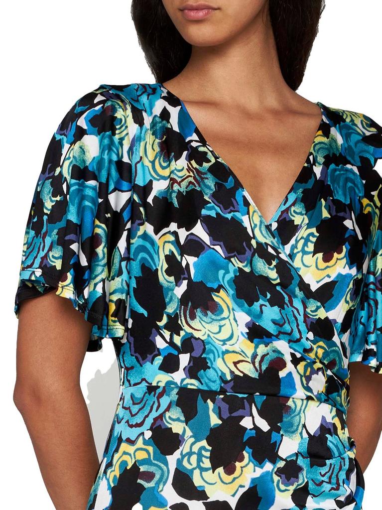 Diane von Furstenberg Short-Sleeved Floral Printed Midi Dress商品第4张图片规格展示