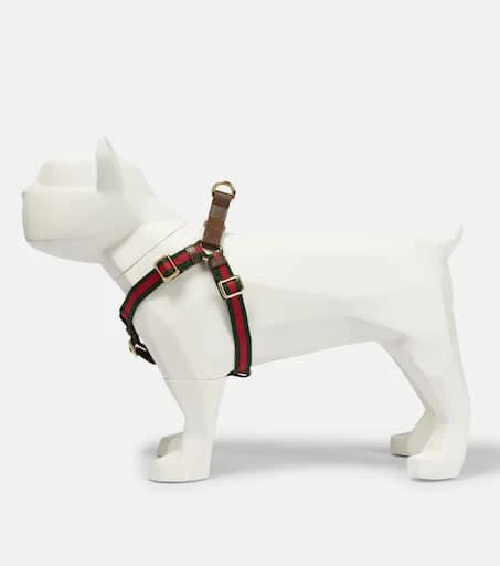 商品Gucci|Web Stripe S/M faux leather dog harness,价格¥3240,第2张图片详细描述