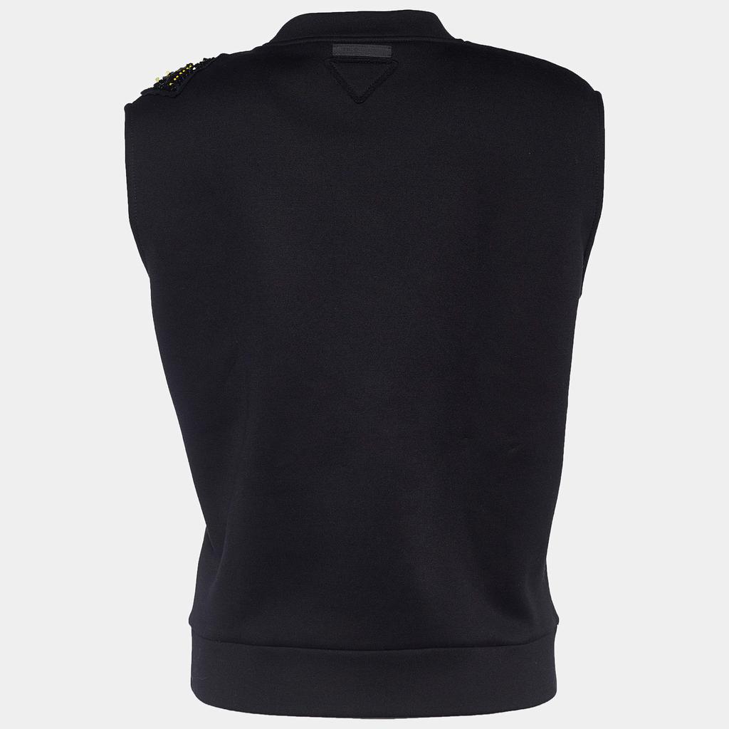 Prada Black Knit Frankenstein Print Vest Top XS商品第2张图片规格展示