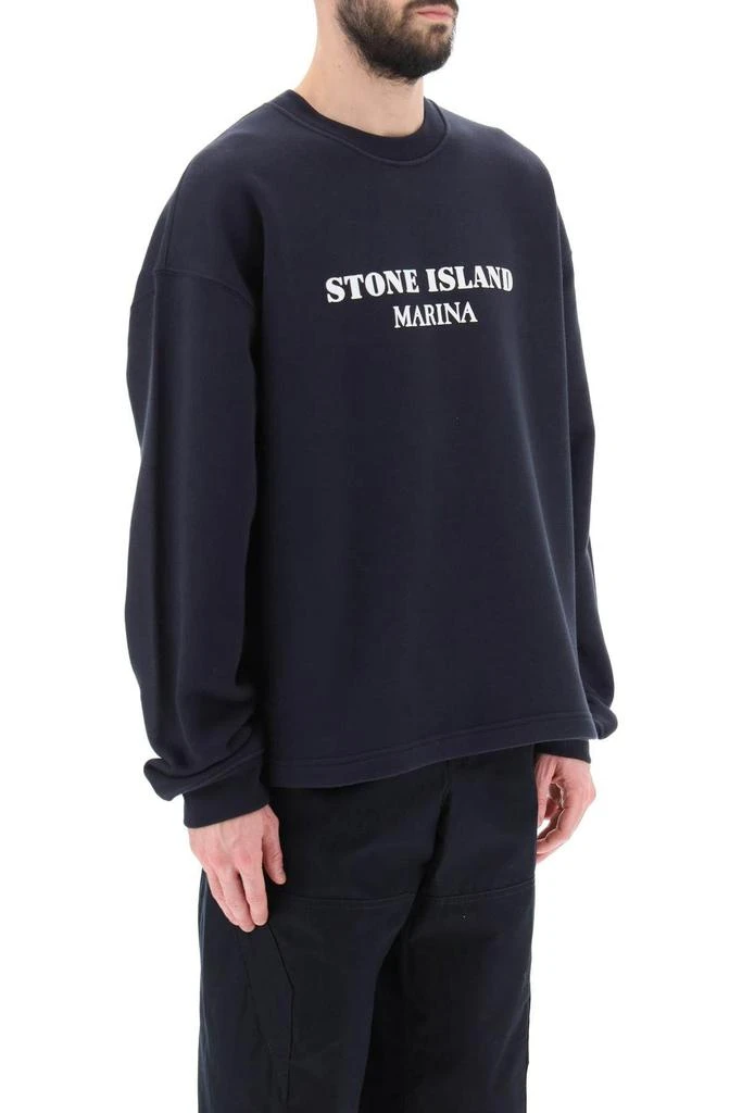 商品Stone Island|Lettering print oversized sweatshirt,价格¥1151,第3张图片详细描述