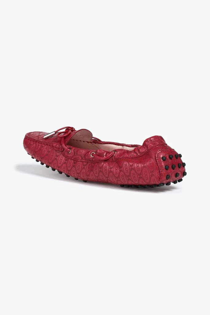 商品Tod's|+ Alber Elbaz Heaven Laccetto logo-embossed leather loafers,价格¥1456-¥2424,第3张图片详细描述