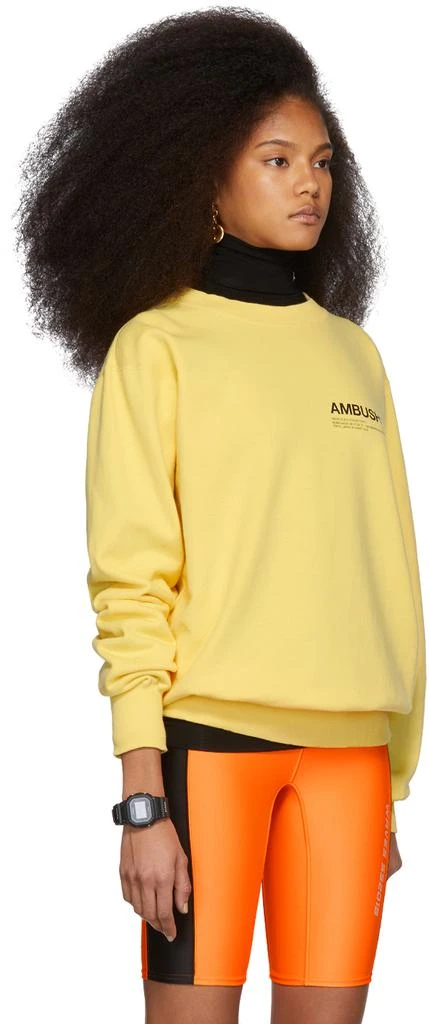 商品Ambush|SSENSE Exclusive Yellow Logo Crewneck Sweatshirt,价格¥1627,第2张图片详细描述