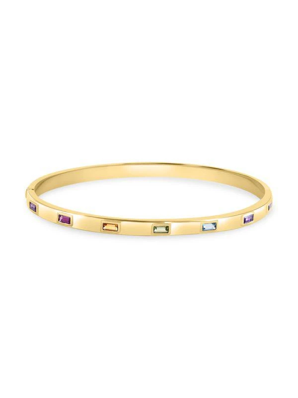商品Effy ENY|14K Goldplated & Multi Stone Bangle Bracelet,价格¥2418,第1张图片