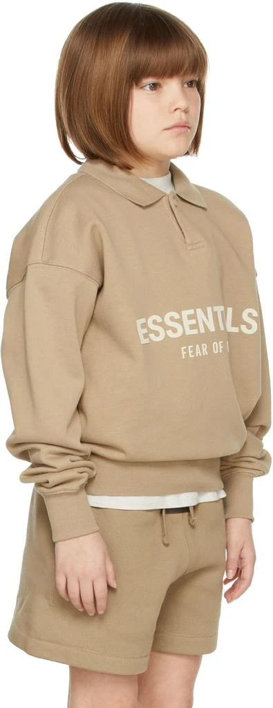 商品Essentials|Kids Tan Long Sleeve Polo,价格¥350,第3张图片详细描述