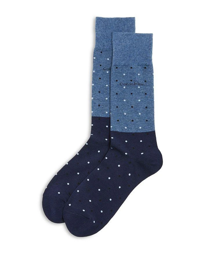 商品Calvin Klein|Color Block Dot Print Dress Socks,价格¥74,第1张图片