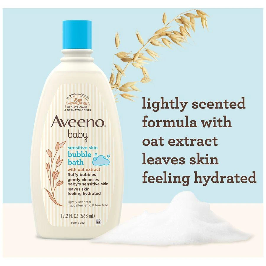 商品Aveeno|Sensitive Skin Bubble Bath With Oat Extract,价格¥101,第2张图片详细描述