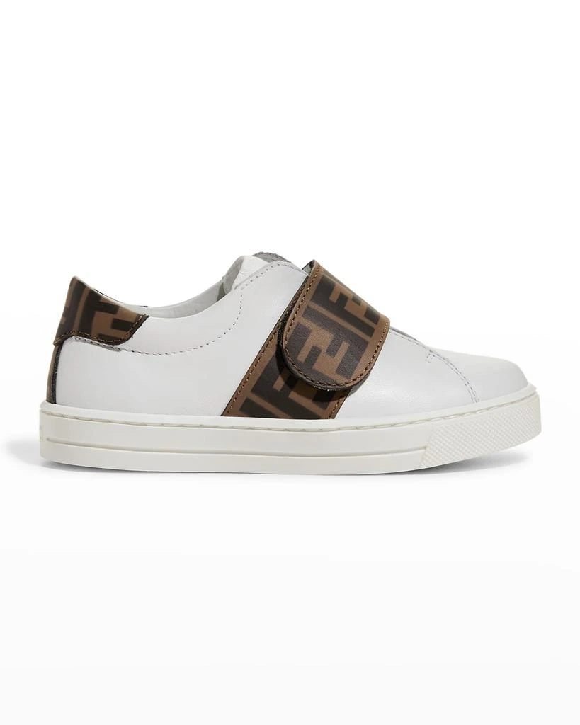 商品Fendi|Kid's Fendi Grip-Strap Sneakers, Size 19-23,价格¥2387,第1张图片