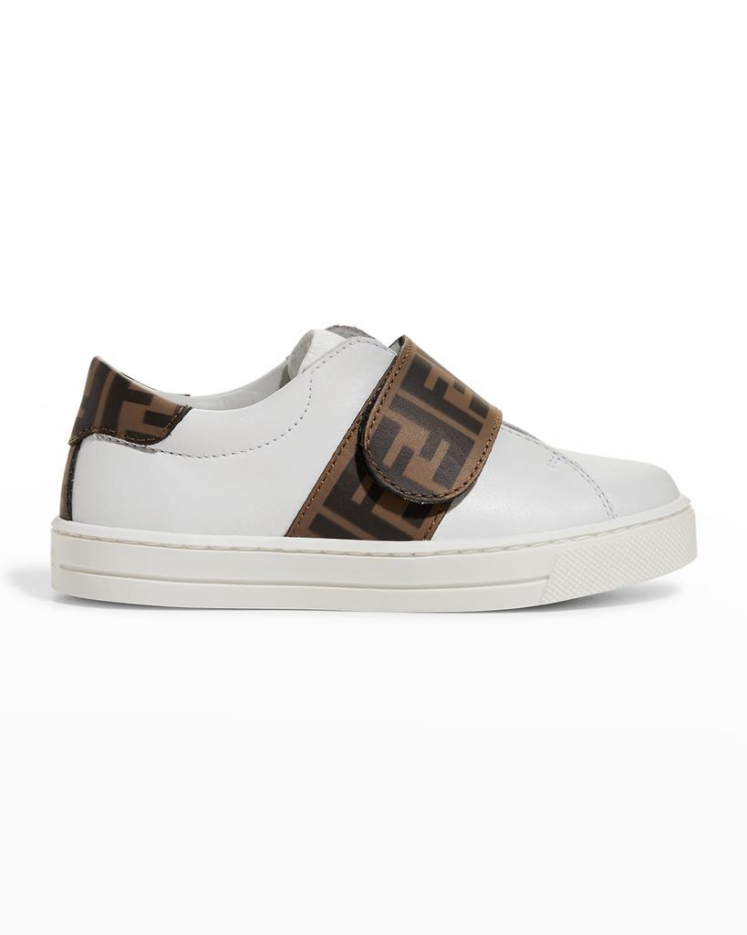 商品Fendi|Kid's Fendi Grip-Strap Sneakers, Size 19-23,价格¥3844,第1张图片