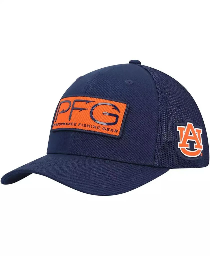 商品Columbia|Men's Navy Auburn Tigers PFG Hooks Flex Hat,价格¥202,第1张图片