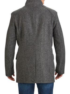 商品Cole Haan|Double Layer Wool Blend Car Coat,价格¥2201,第4张图片详细描述