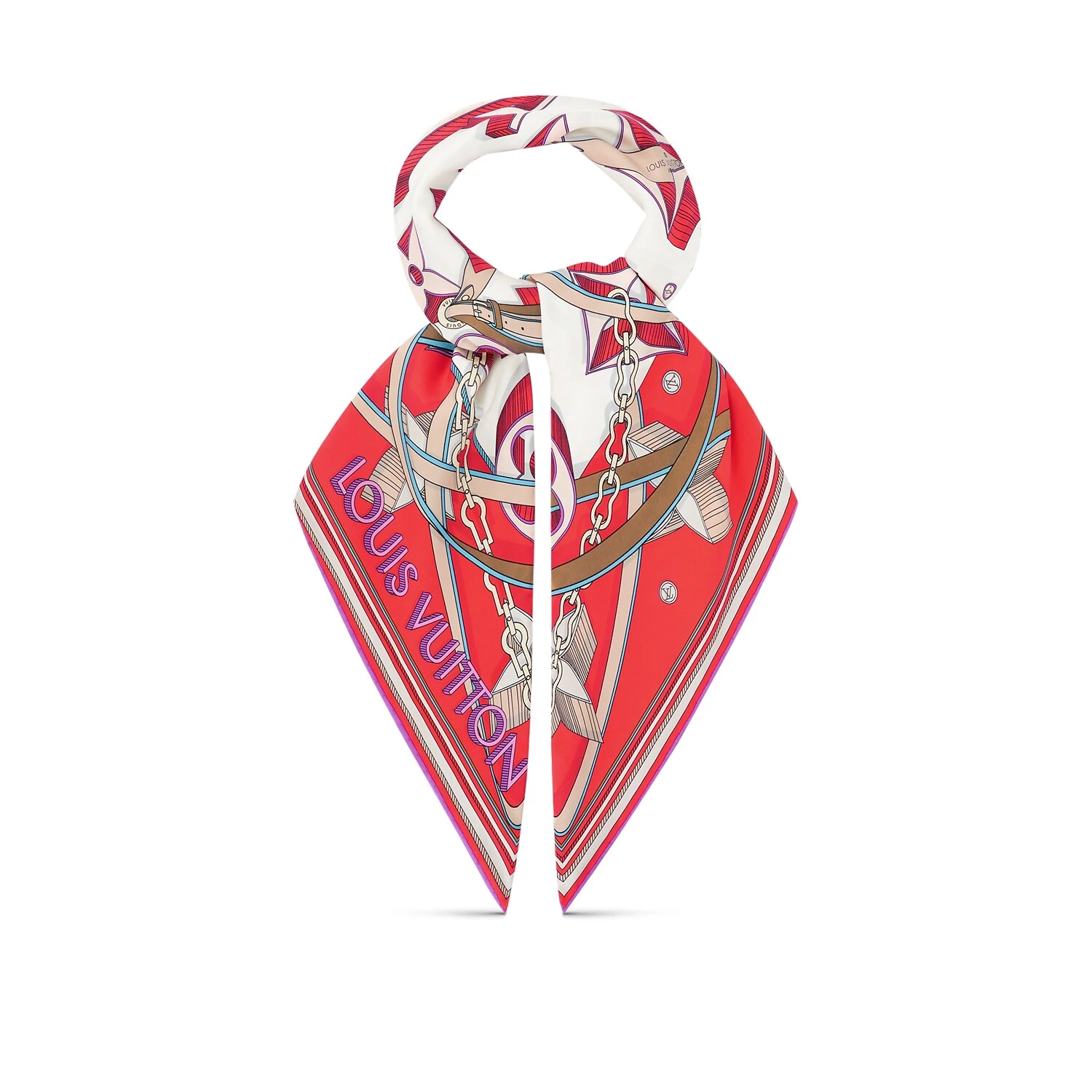 商品Louis Vuitton|【预售】 LV路易威登 25春夏 女士 围巾 ULTIMATE 3D 90 方巾 M78835 ,价格¥5044,第1张图片