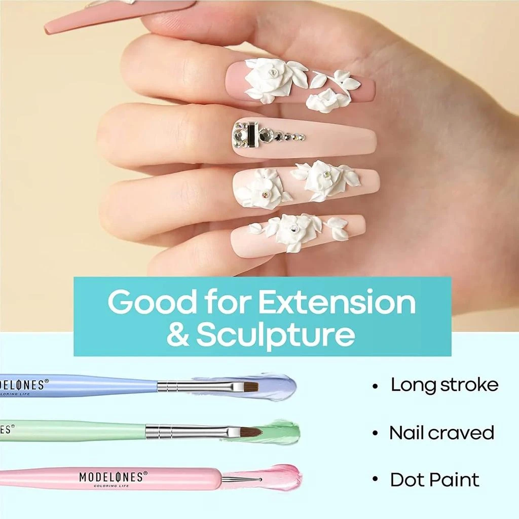 6Pcs Nail Art Liner Brushes Set 商品