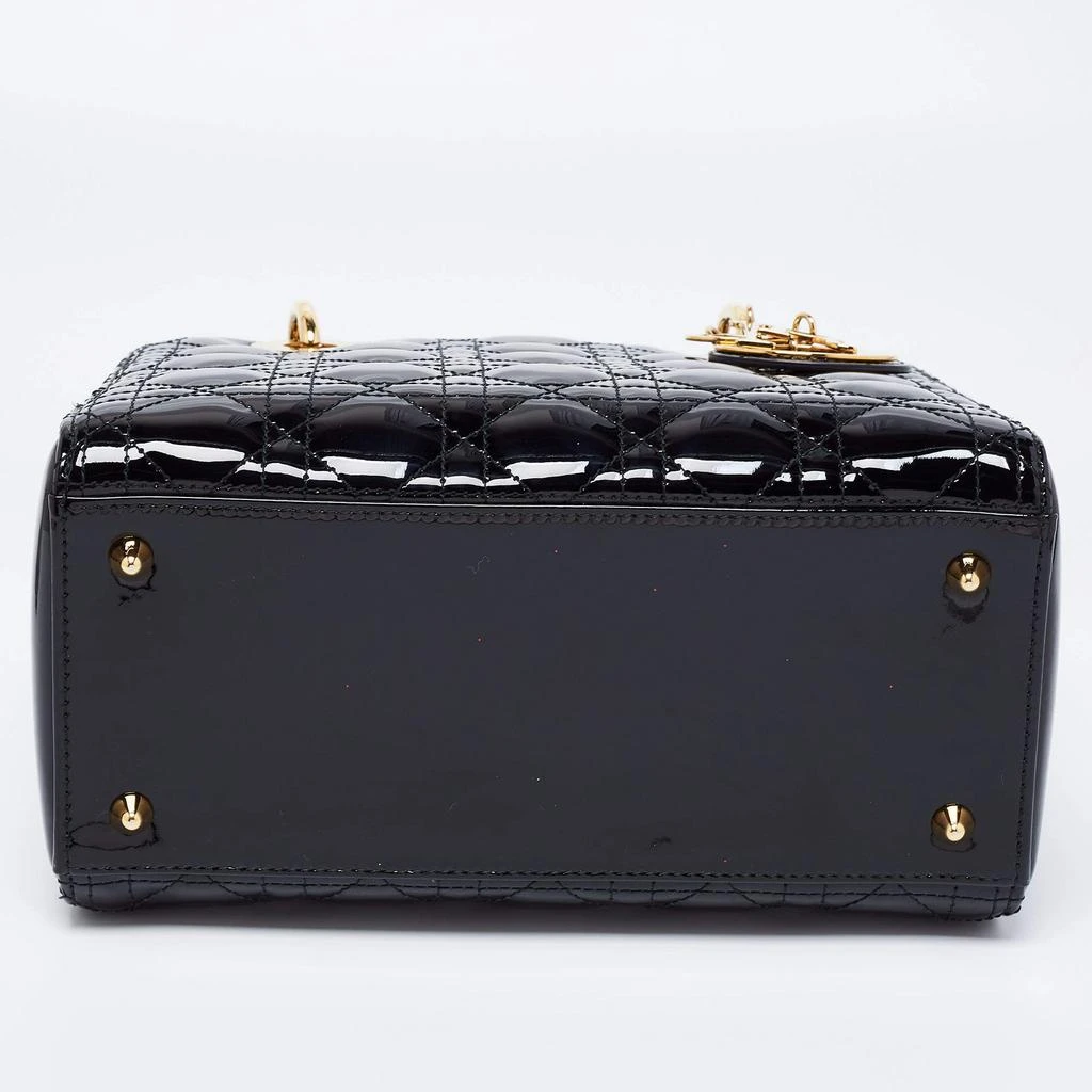 Dior Black Cannage Patent Leather Medium Lady Dior Tote 商品