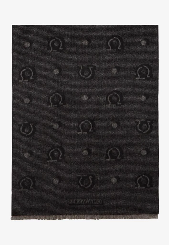 商品Salvatore Ferragamo|Logo Jacquard Silk Scarf,价格¥2760,第2张图片详细描述