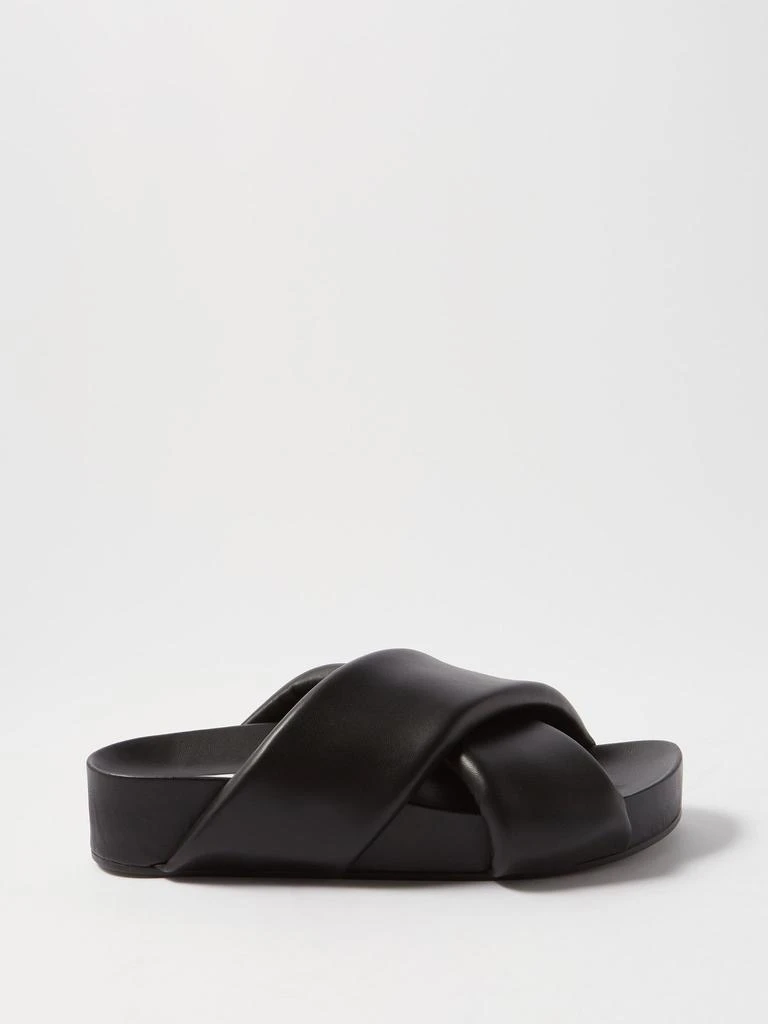 商品Jil Sander|Padded leather platform slides,价格¥2994,第1张图片