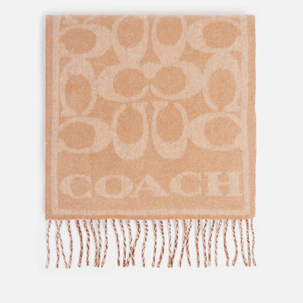 商品Coach|Coach Eve Signature C Reversible Muffler Cashmere-Jacquard Scarf,价格¥2386,第2张图片详细描述