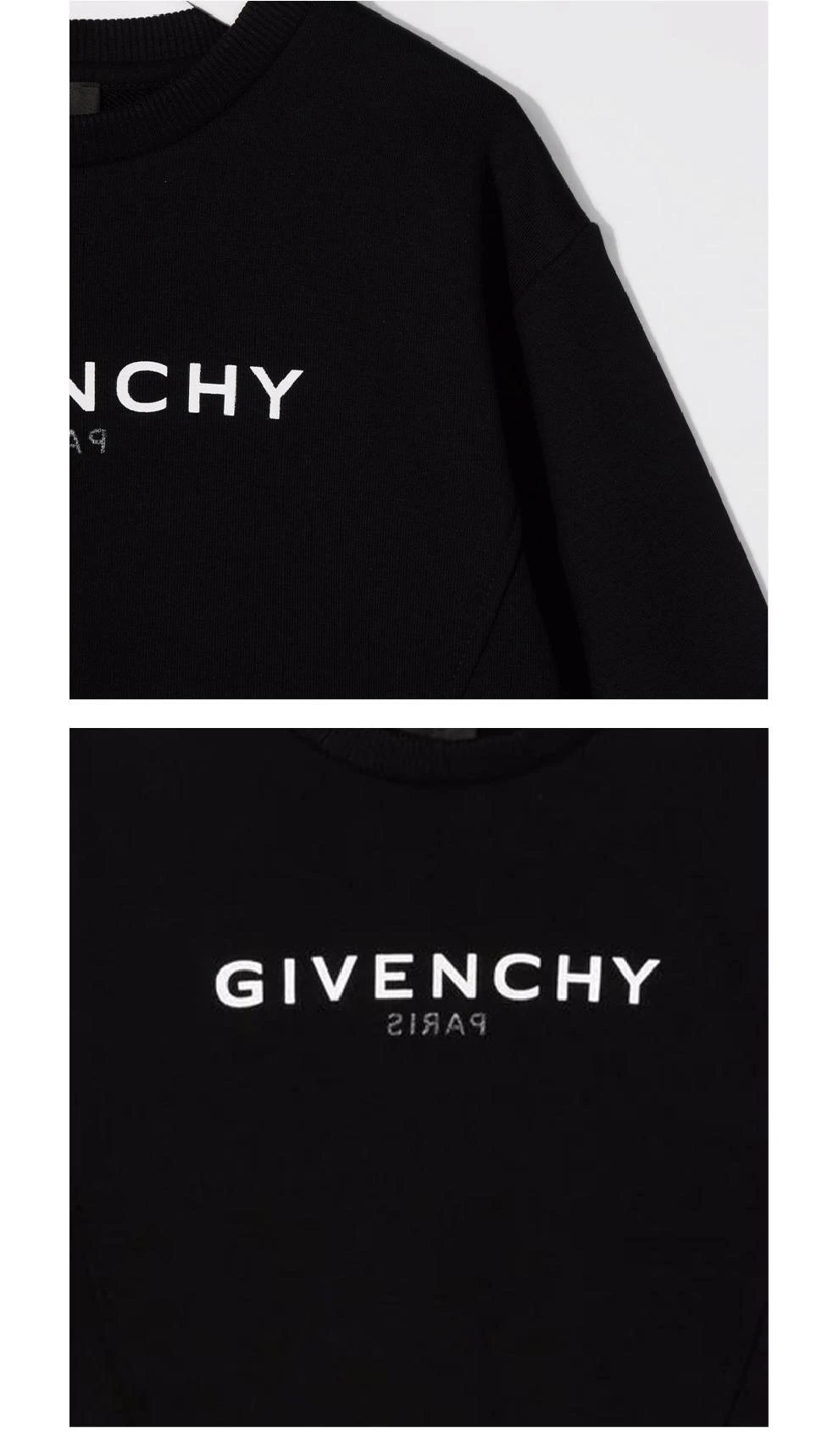 商品Givenchy|大童款 黑色圆领logo印花卫衣【香港仓极速发货】,价格¥1652,第5张图片详细描述