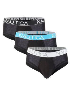 商品Nautica|3-Pack Logo Waist Briefs,价格¥75,第1张图片