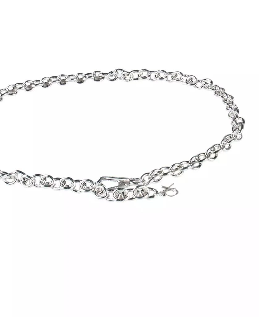 商品Calvin Klein|Women's Silver-Tone Chain Belt with Hanging Logo Charm,价格¥172,第2张图片详细描述