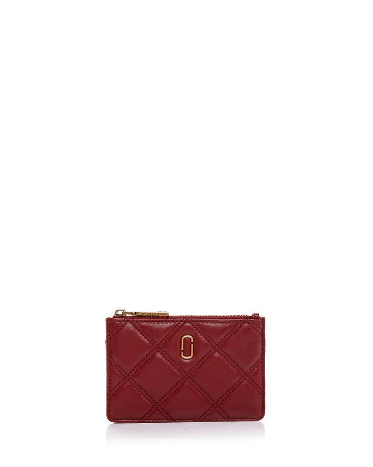 商品Marc Jacobs|Double J Matelasse Top Zip Leather Wallet,价格¥471,第1张图片