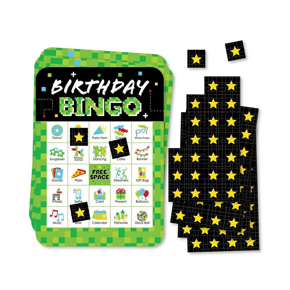 商品Big Dot of Happiness|Game Zone Cards and Markers Video Game Party or Birthday Party Bingo Game 18 Ct,价格¥135,第1张图片