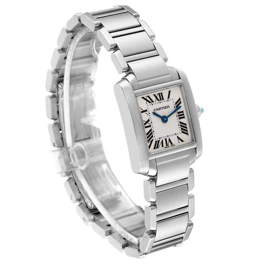 Cartier Tank Francaise Small Silver Dial Steel Ladies Watch W51008Q3 20 x 25 mm 商品