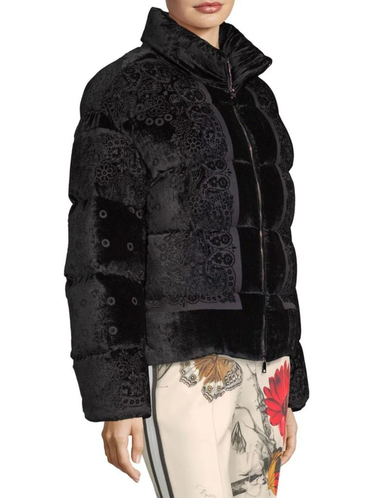 商品Moncler|Labbe 印花天鹅绒羽绒服,价格¥5138,第3张图片详细描述
